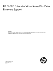 HP EVA P6000 HP P6000 Enterprise Virtual Array Disk Drive Firmware Support (5697-1869, April 2012)