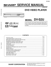 Sharp DV-S2U Service Manual