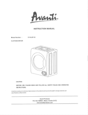 Avanti D110J2P-IS Instruction Manual