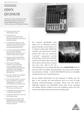 Behringer QX1204USB Product Information Document