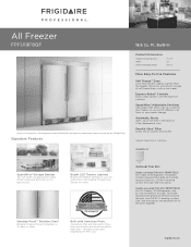 Frigidaire FPFU19F8QF Product Specifications Sheet