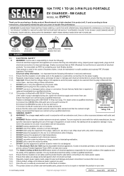 Sealey EVPC1 Instruction Manual