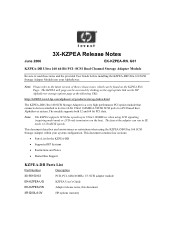 Compaq 284688-B21 3X-KZPEA Release Notes, June 2006