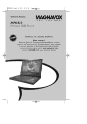 Magnavox MPD850 User Manual