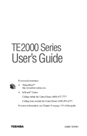 Toshiba TE2000 User Guide
