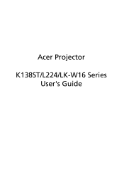 Acer K138ST User Manual