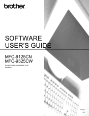 Brother International MFC-9325CW Software Users Manual - English