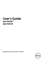 Dell P2314T Multi with LED Users Guide