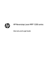 HP Neverstop Laser MFP 1200 Warranty and Legal Guide