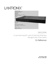 Lantronix SM12XPA SM12XPA CLI Reference Guide Rev A