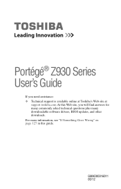 Toshiba Portege Z930-S9311 User Guide