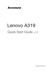 Lenovo A319 (English/French) Quick Start Guide - Lenovo A319 Smartphone