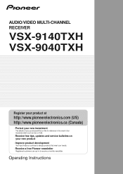 Pioneer VSX-9040TXH Operating Instructions