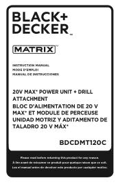 Black & Decker BDCDMT1207KITC1 Instruction Manual