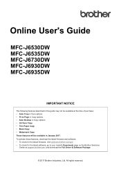 Brother International MFC-J6935DW Online Users Guide HTML