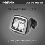 Garmin StreetPilot c510 Owner's Manual