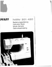 Pfaff hobby 420 Owner's Manual