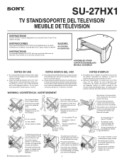 Sony KV-27HS420 Instructions: TV stand  (primary manual)