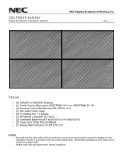 NEC X464UNV-TMX4P TileMatrix Installation Manual