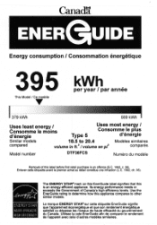 Dacor DTF36FCS Energy Guide - Canada