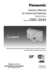 Panasonic DMC-ZS45 Advanced Operating Manual