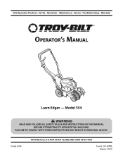 Troy-Bilt TB554 Operation Manual