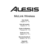 Alesis MicLink Wireless User Manual