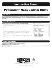 Tripp Lite SV20KM1P1B Instruction Sheet for PowerAlert Mass Updater Utility English