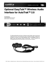Vaddio AutoTrak 2.0 EasyTALK Wireless Audio Interface AutoTrak 2.0 EasyTALK Wireless Audio Interface Manual