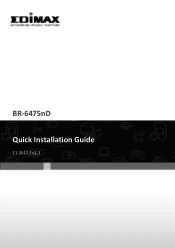 Edimax BR-6475nD Quick Install Guide
