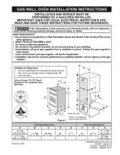 Frigidaire FFGW2426UW Installation Instructions