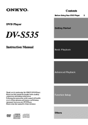Onkyo DV-S535 Instruction Manual