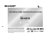 Sharp SD-AS10 SD-AS10 Operation Manual