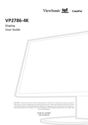 ViewSonic VP2786-4K User Guide English