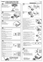 Canon LV-7380 Quick Start Guide