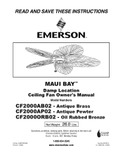 Emerson CF2000 Owner Manual