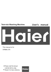 Haier XPB68-27S User Manual