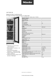 Miele KWT 2662 ViS Product sheet