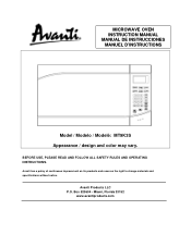 Avanti MT9K3S Instruction Manual