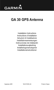 Garmin GA 30 Installation Instructions (Multilingual)