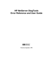 HP D5970A HP Netserver DiagTools v1.0x User Guide