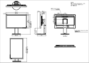 Sharp P243W-BK Mechanical Drawing for model [.dxf ]