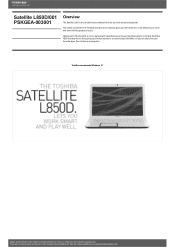 Toshiba Satellite L850 PSKGEA Detailed Specs for Satellite L850 PSKGEA-003001 AU/NZ; English