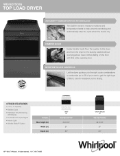 Whirlpool WED7500GC Specification Sheet