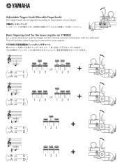 Yamaha YTR-9825 Basic fingering chart for the lower register on YTR-9825 Owners Manual