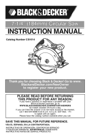 Black & Decker CS1014 Type 1 Manual - CS1014