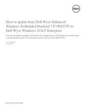 Dell Wyse 7040 How to update from Wyse Enhanced Windows Embedded Standard 7 P to Wyse Windows 10 IoT Enterprise