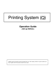 Kyocera KM-5530 Print System Q Operators Guide (Setup)