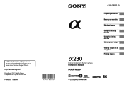 Sony DSLR A230 Instruction Manual