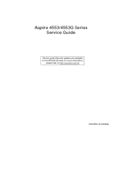 Acer Aspire 4553 Acer Aspire 4553, 4553G Service Guide